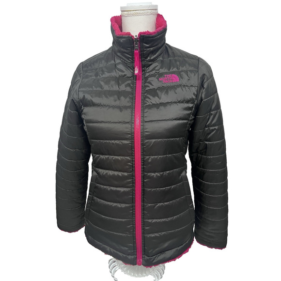 The North Face Jackets & Blazers - The North Face 2 in 1 Zip Up Puffer Faux Fur Reversible Jacket Womens Small Logo